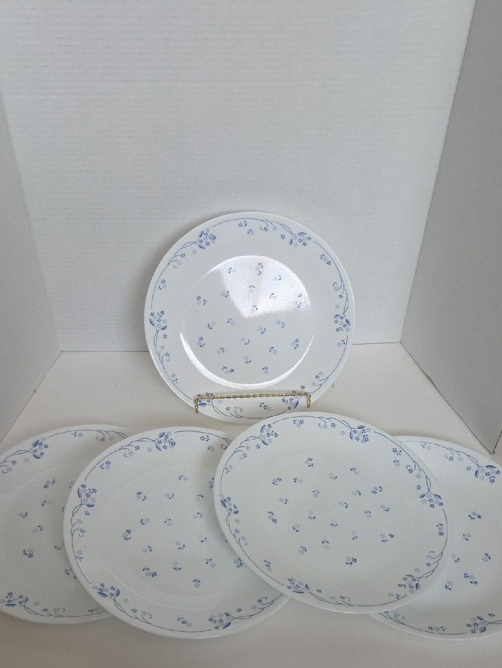 5Pc Corelle Blue Provincial Dinner Plates 101/4" Set of Five